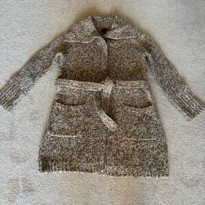 Talbots Long Heavy Cardigan Sweater with Belt